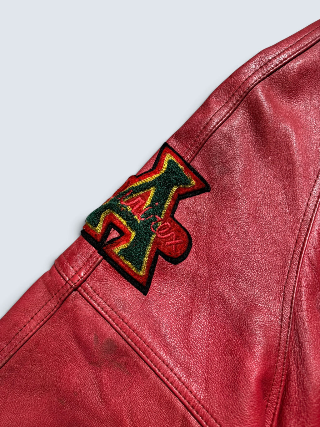 Jacket cuir varsity sport Avirex ltd Champions made in USA red vintage 90’s - XS/S
