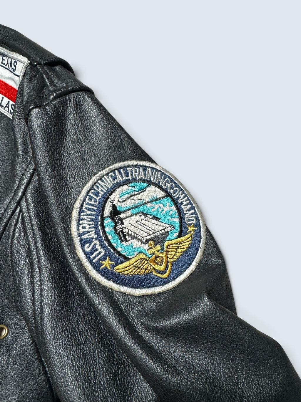 Jacket unisexe cuir cowhide flight G-1 Avirex LTD Top Gun usn full patch black 1998 - M