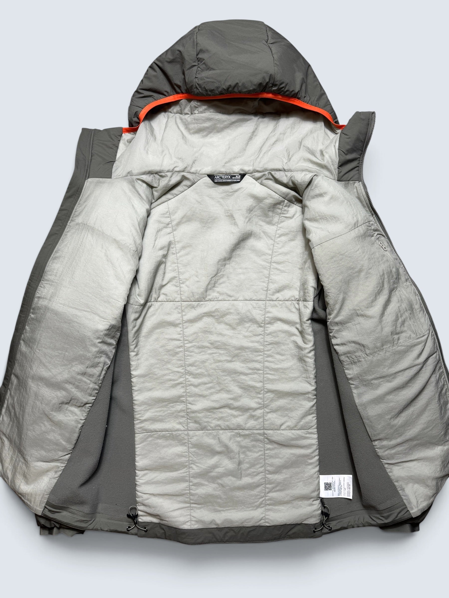 Jacket imperméable matelassé Arc'teryx Atom Hoody 2023 kaki & orange - M
