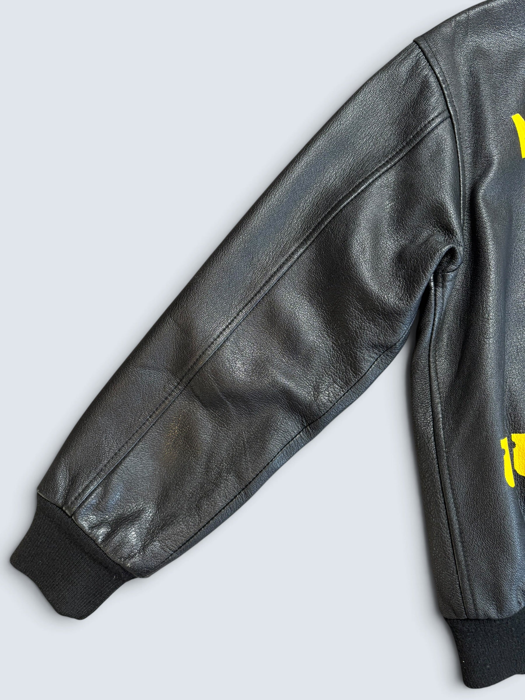 Jacket cuir goatskin flight A-2 Cooper usa usaf Nine-o-Nine nose art patch black 80’s - 40 (M)