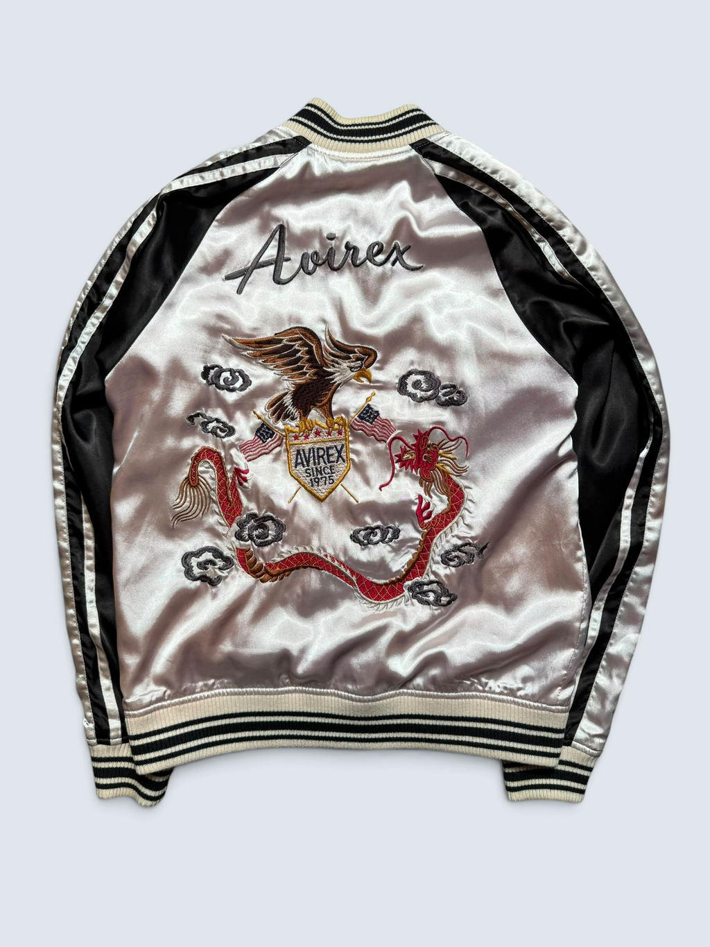 Jacket reversible sukajan souvenir Avirex LTD Japan exclusive dragon eagler embroidery vintage 00's - S