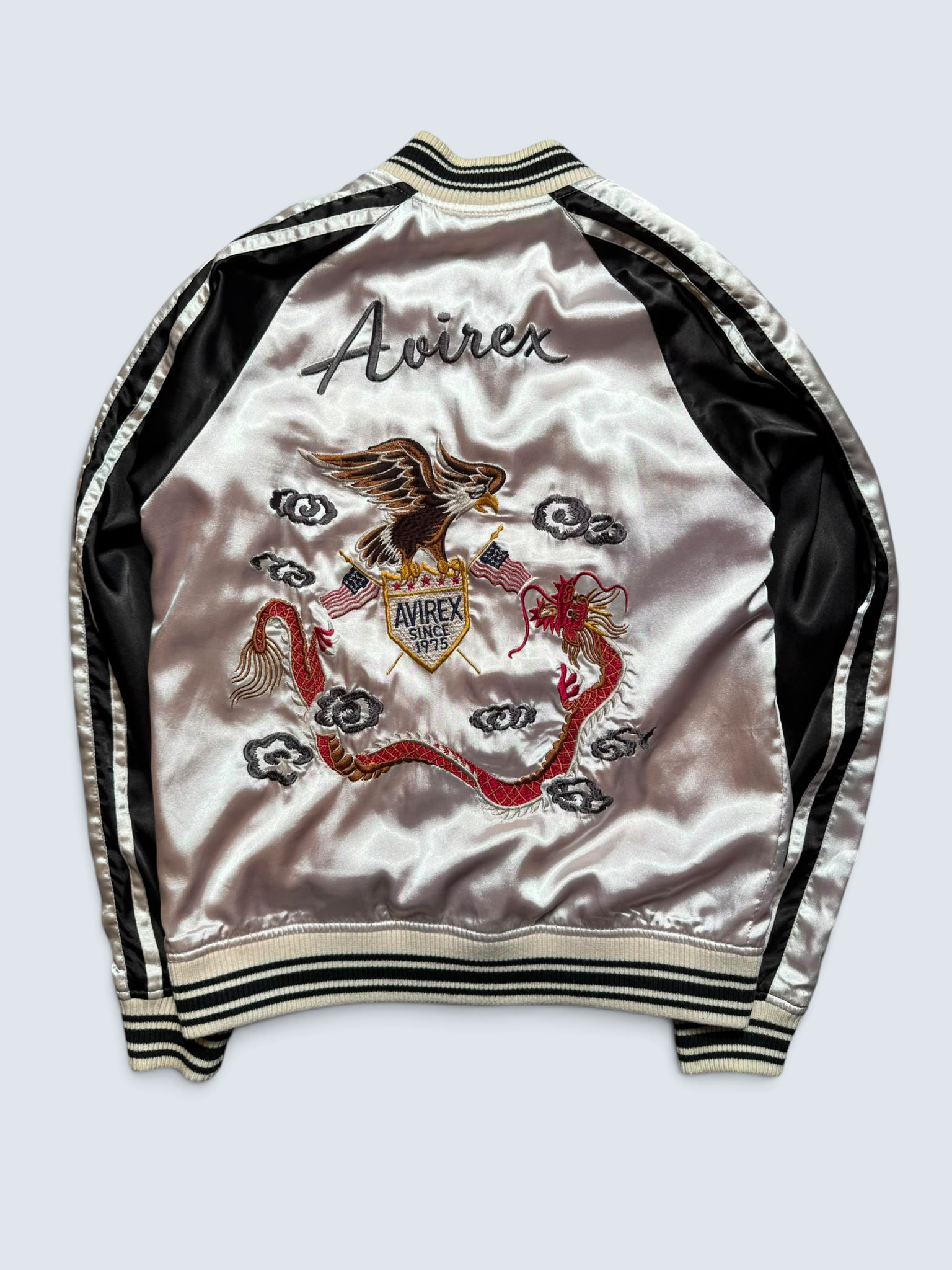 Jacket reversible sukajan souvenir Avirex LTD Japan exclusive dragon eagler embroidery vintage 00's - S