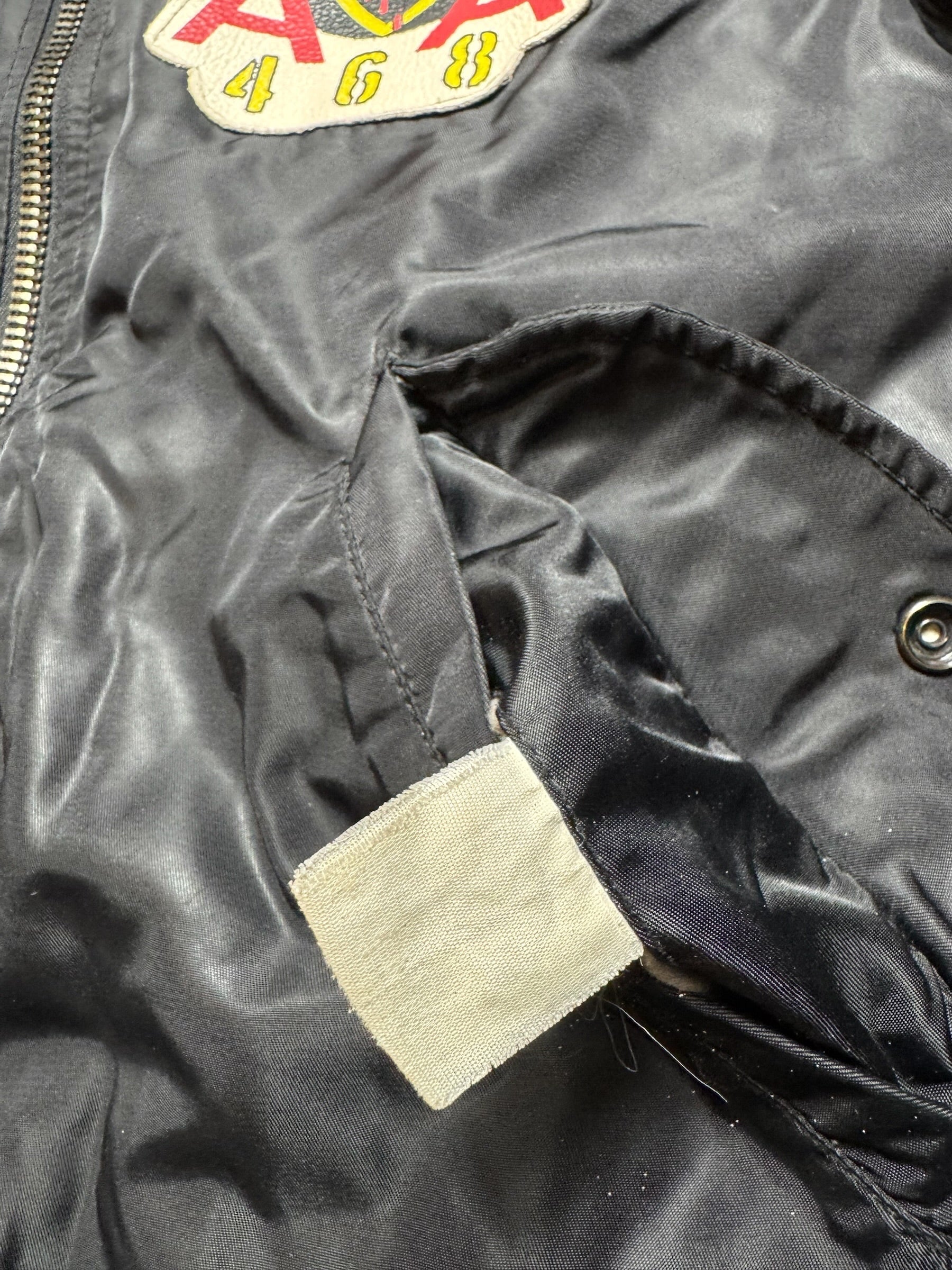 Jacket bomber flight Ma-1 Avirex LTD 75 FSG made in Korea black vintage 90's - M