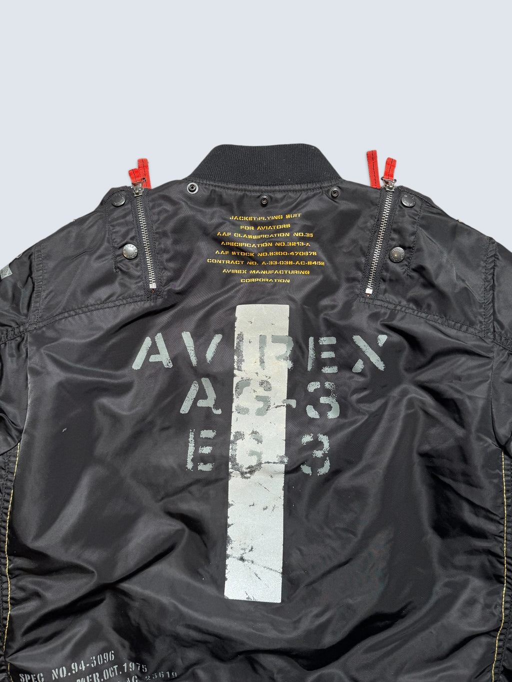 Jacket fly usaf intermediate ma-1 technical zip Hangar 75 Avirex ltd black vintage 00's - M/L