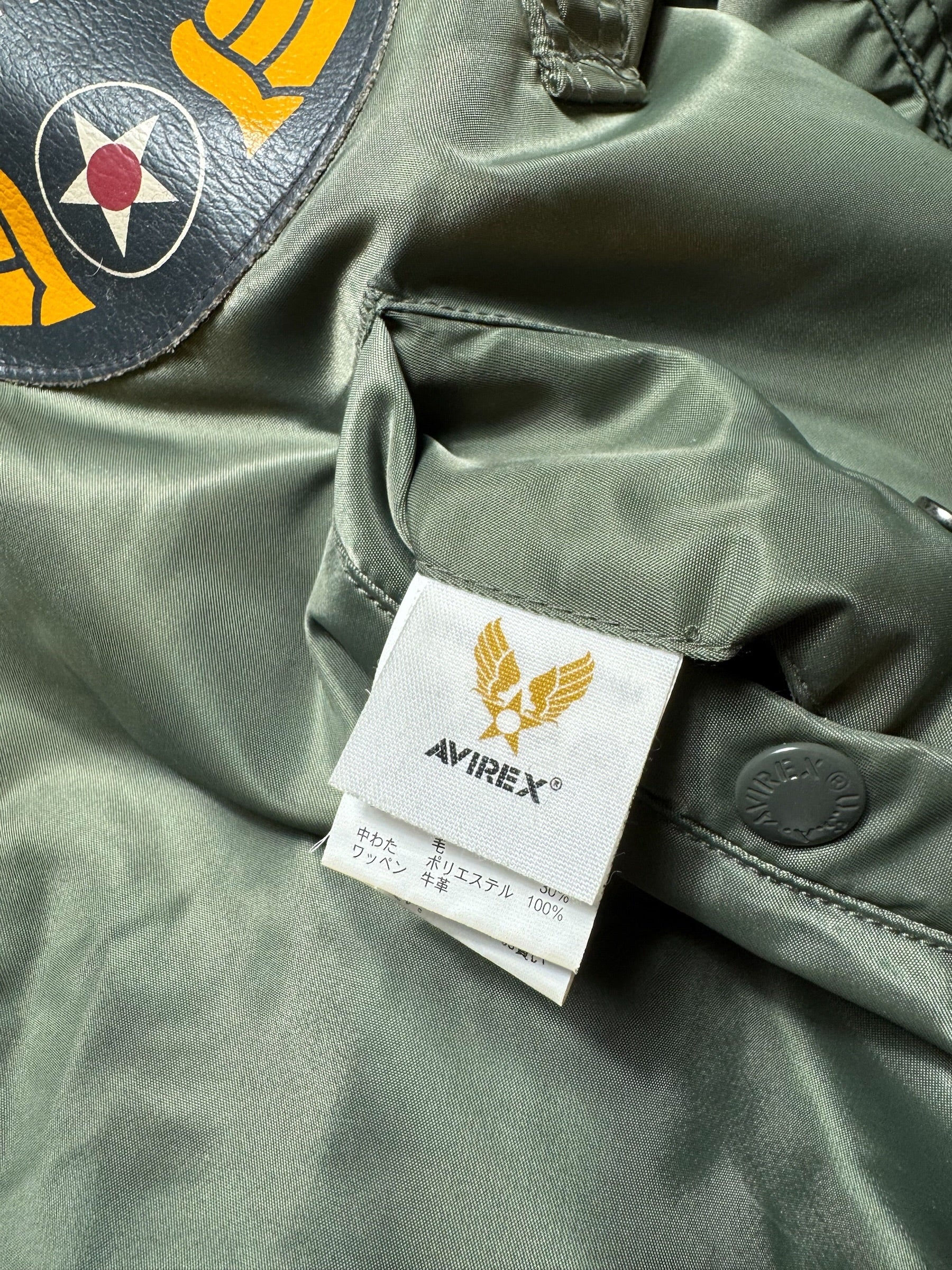 Jacket nylon bomber flight Ma-1 Avirex LTD Japan exclusive full patch bomber squadron 00's - M