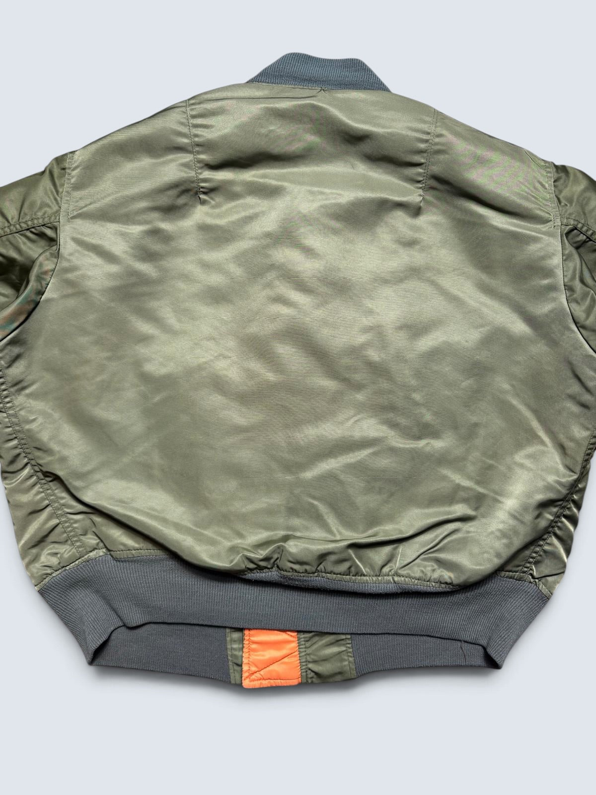 Jacket nylon bomber Ma-1 Greenbrier Industries made in USA sage green original 1980’s - L