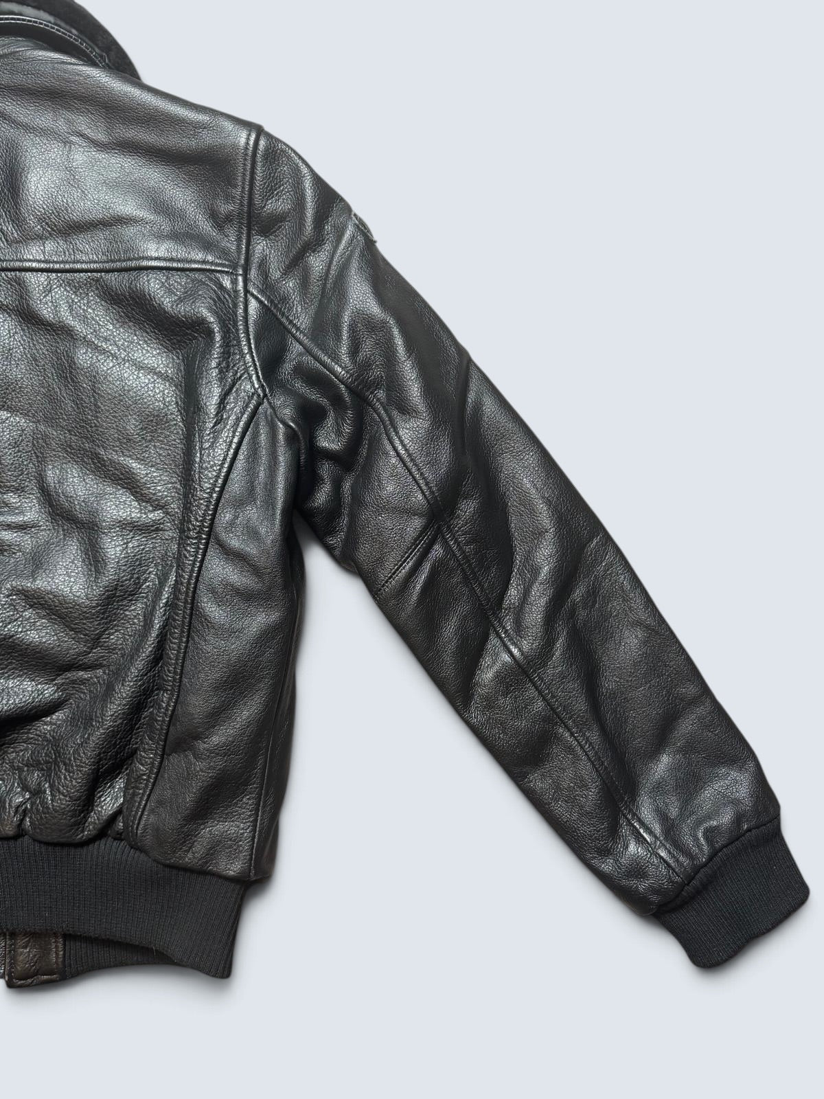 Jacket cuir bomber flight pilot Redskins A-2 full patch black vintage 00’s - M