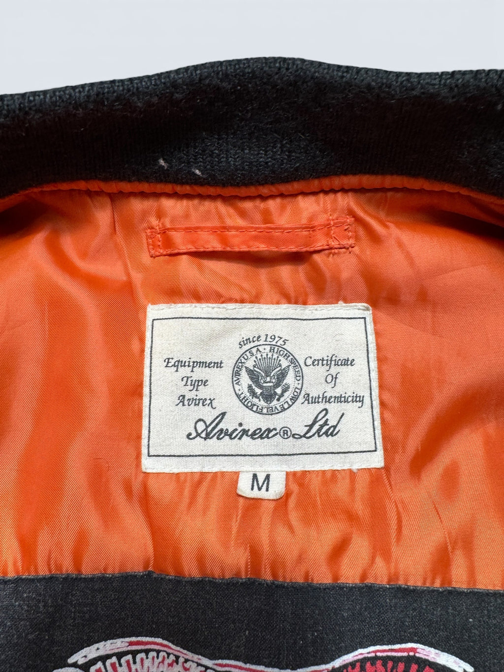 Jacket bomber flight Ma-1 Avirex LTD 75 FSG made in Korea black vintage 90's - M
