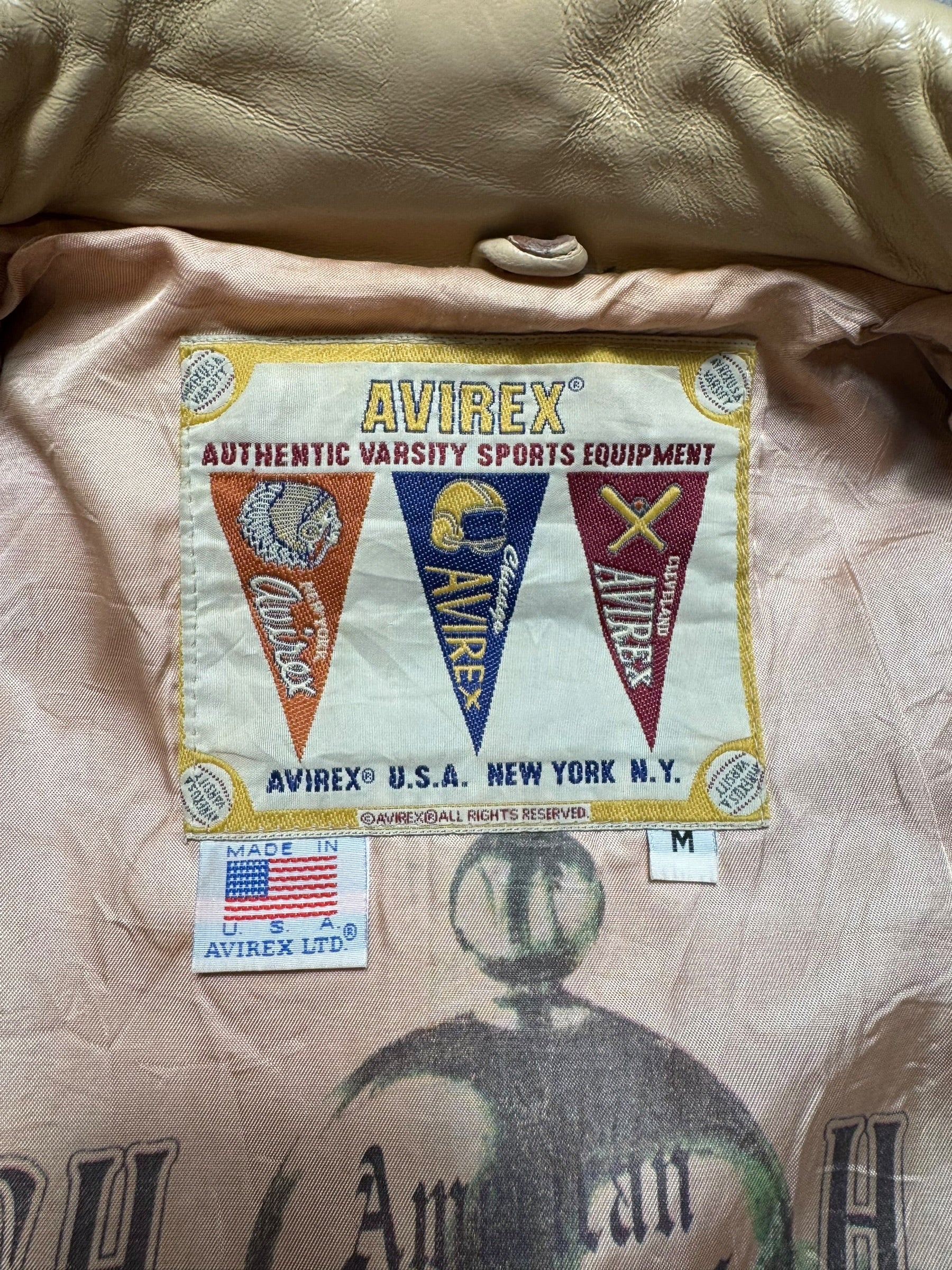 Jacket varsity baseball sport Avirex ltd hawk team made in usa green vintage 90’s - L/XL