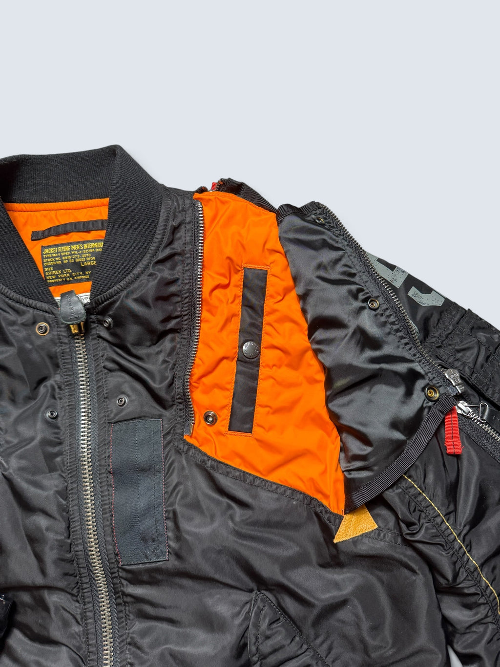 Jacket fly usaf intermediate ma-1 technical zip Hangar 75 Avirex ltd black vintage 00's - M/L