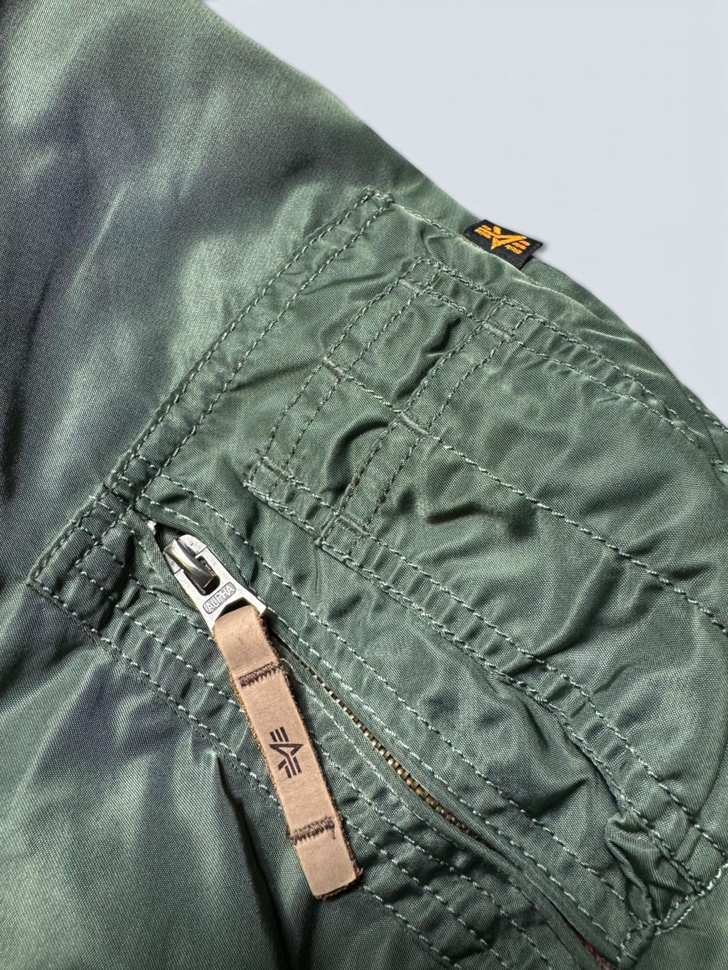 Jacket nylon bomber flight Ma-1 Alpha Industries usaf sage green - M
