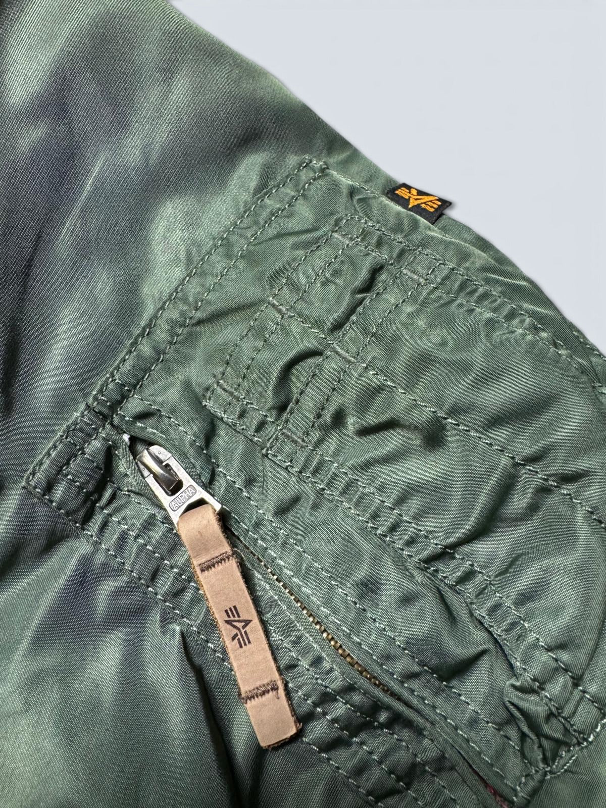 Jacket nylon bomber flight Ma-1 Alpha Industries usaf sage green - M