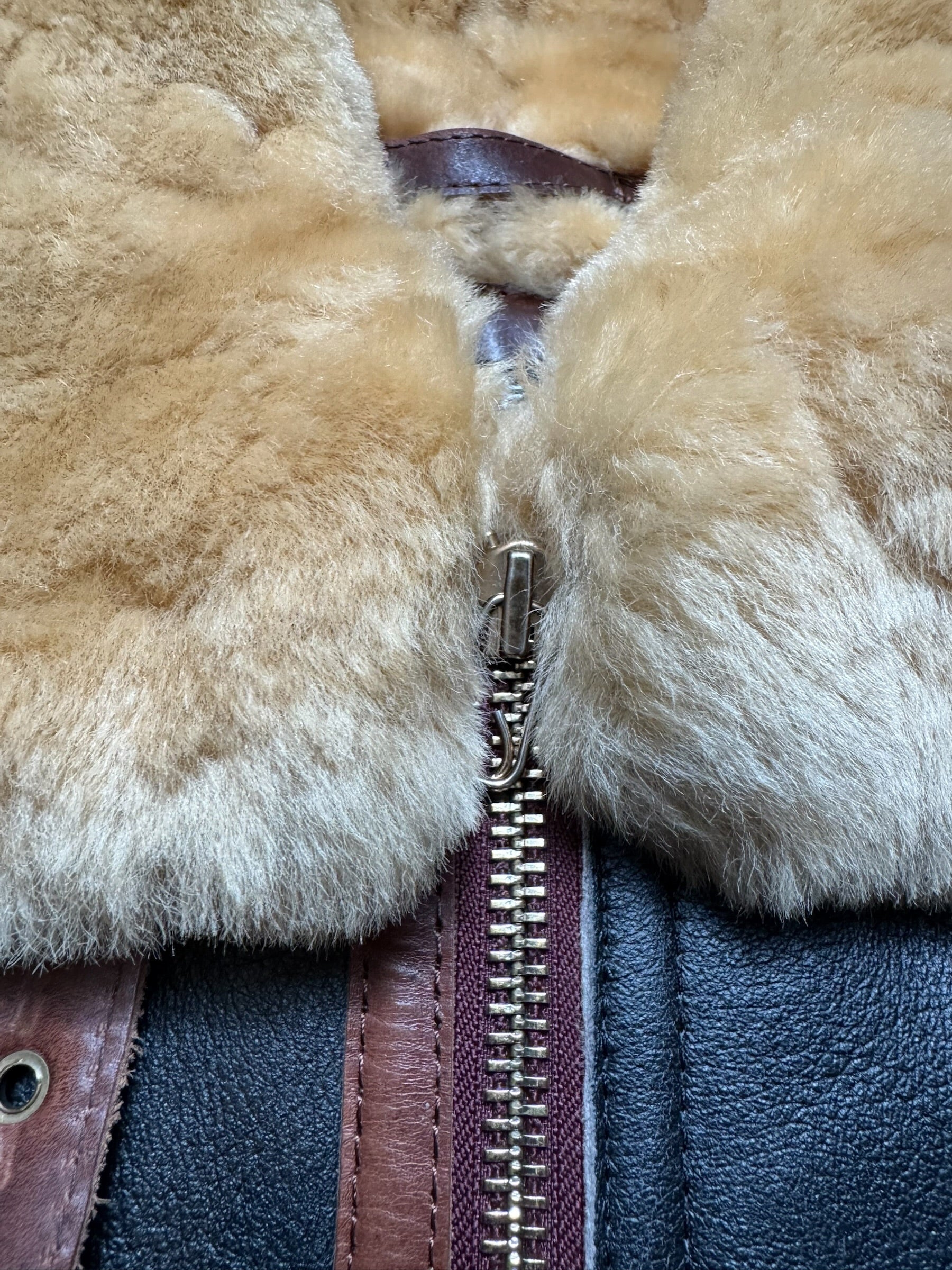 Jacket cuir bomber flight shearling B-3 Avirex Limited Japan exclusive usaf 00's - XL