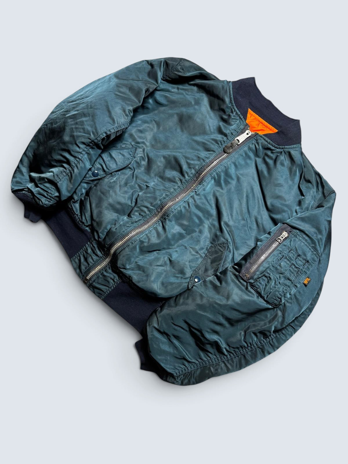 Jacket nylon bomber Ma-1 Alpha Industries made in USA navy original 1990’s - XL