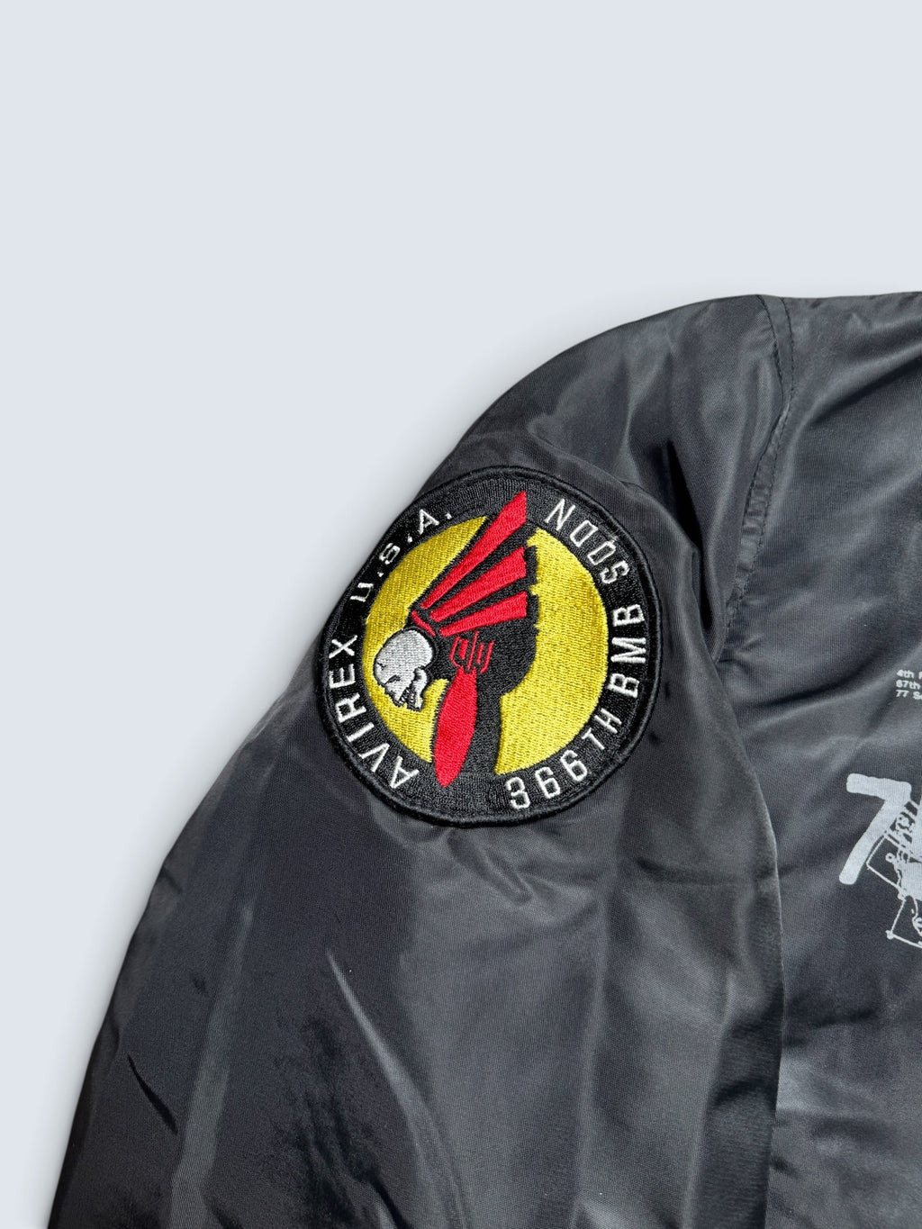 Jacket bomber flight Ma-1 Avirex LTD 75 FSG made in Korea black vintage 90's - M