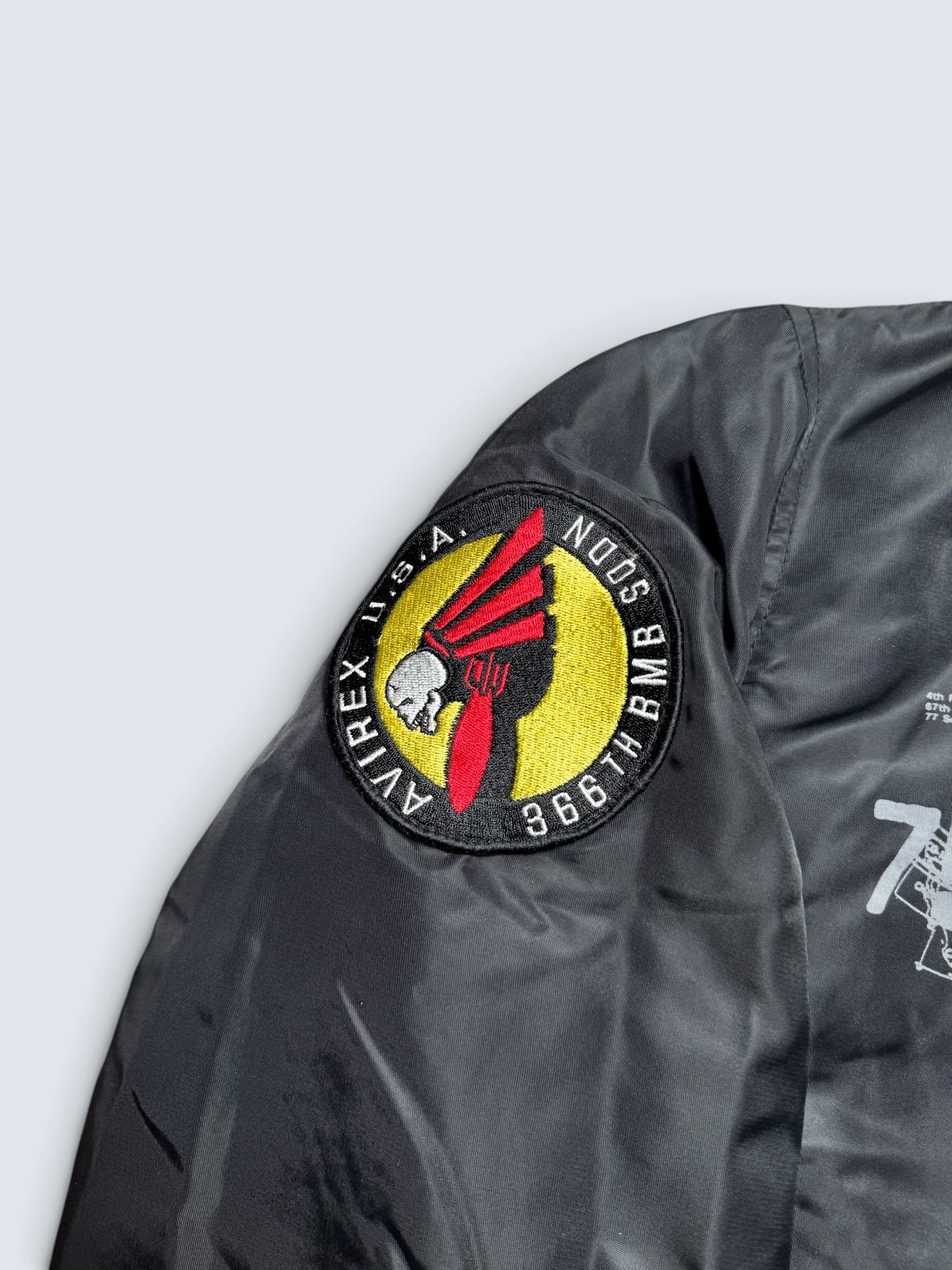 Jacket bomber flight Ma-1 Avirex LTD 75 FSG made in Korea black vintage 90's - M