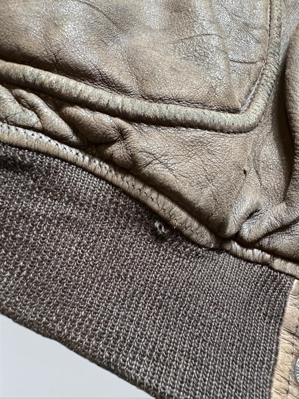 Jacket cuir flight pilot Charles Devilliers G-2 made in France brown vintage 80’s - L