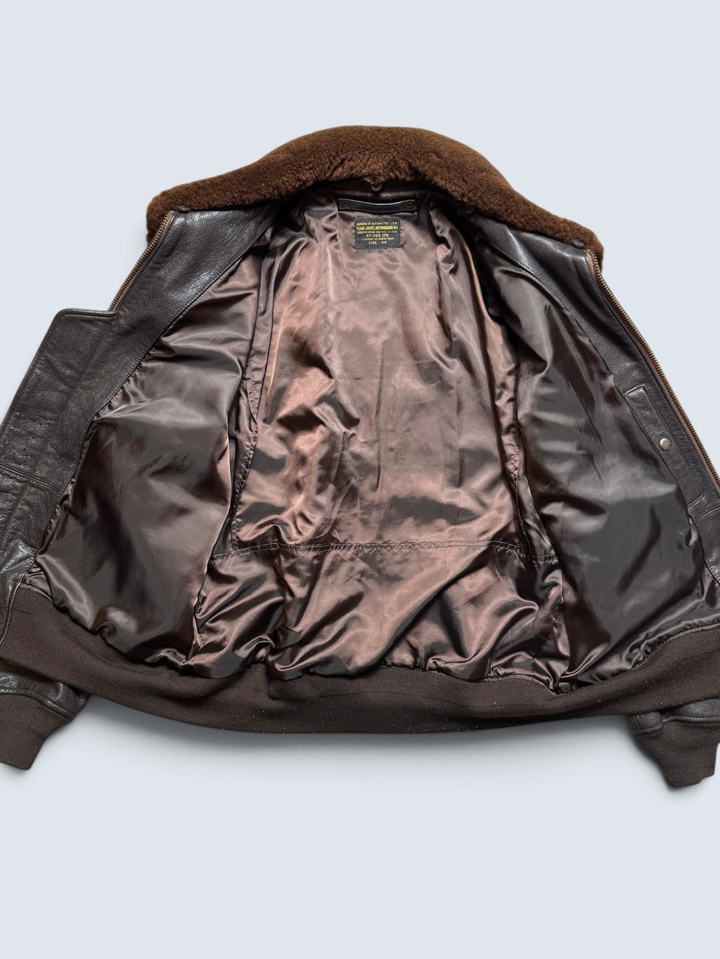 Jacket/veste cuir cowhide flight G-1 Avirex LTD Japan exclusive Top Gun usn full patch black - 44 (XL)