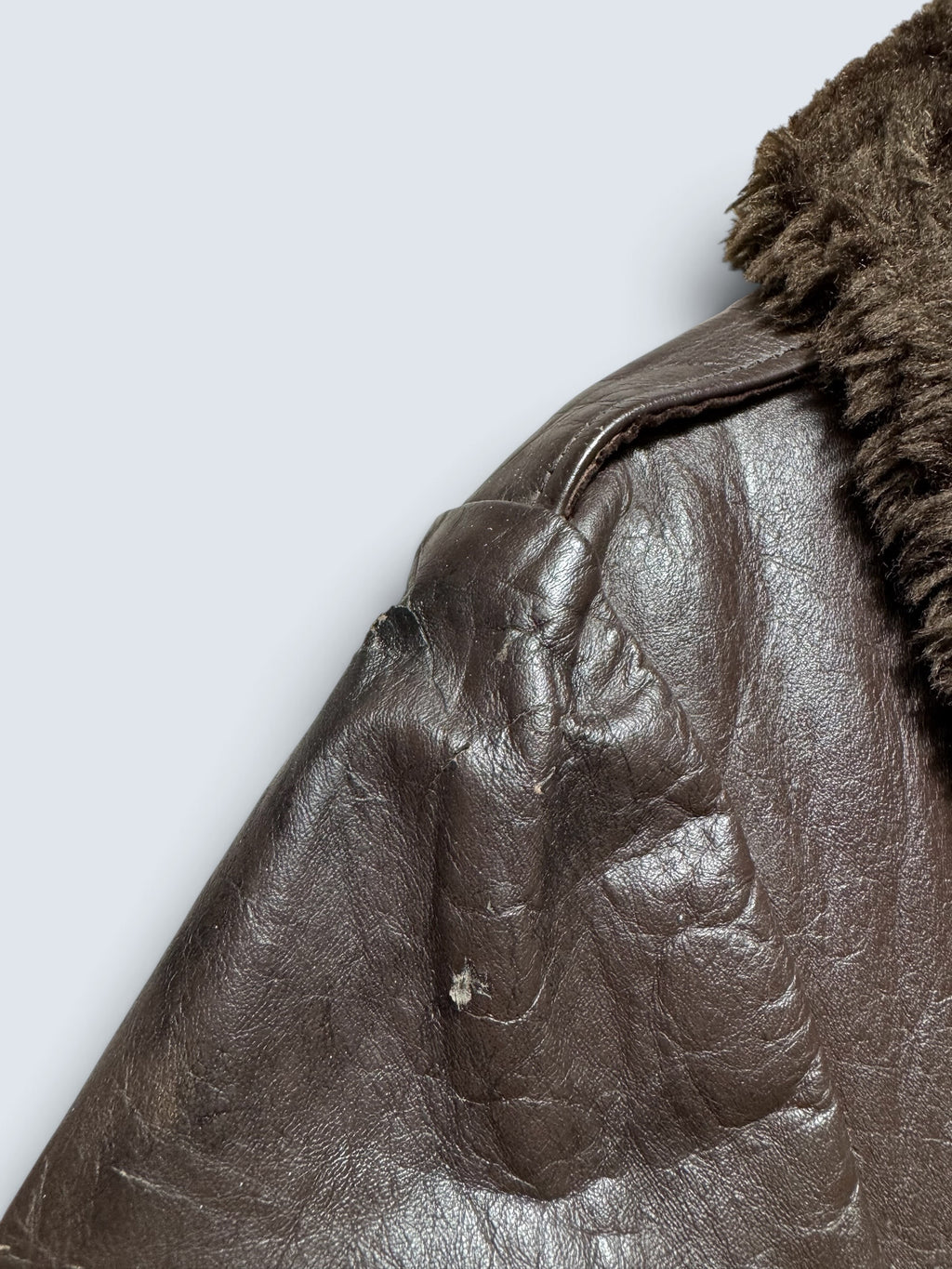 Jacket cuir cowhide flight bomber Wear-Guard made in USA brown 70’s - 42 (L)