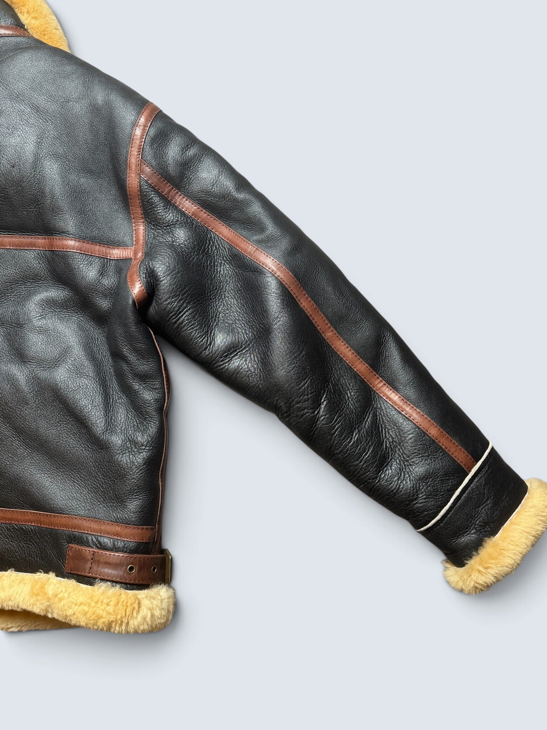 Jacket cuir bomber flight shearling B-3 Avirex Limited Japan exclusive usaf 00's - XL