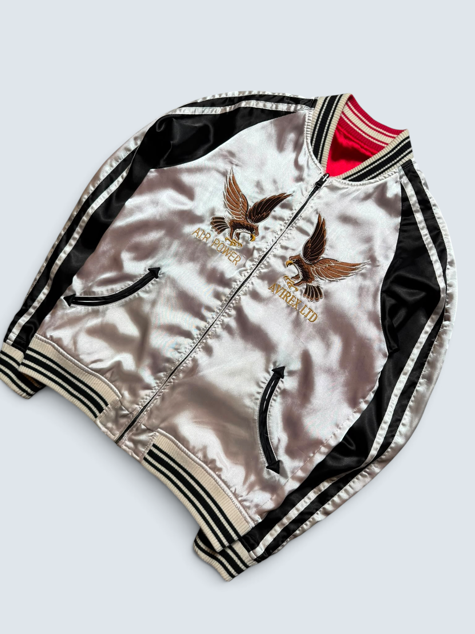 Jacket reversible sukajan souvenir Avirex LTD Japan exclusive dragon eagler embroidery vintage 00's - S