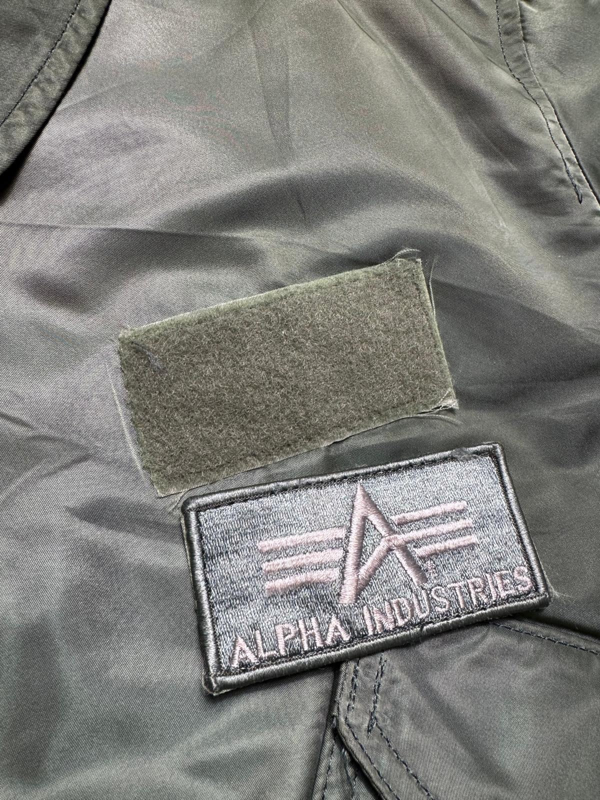 Jacket nylon flight CWU-45/P Alpha Industries made in USA usaf patch sage green 90’s - XL