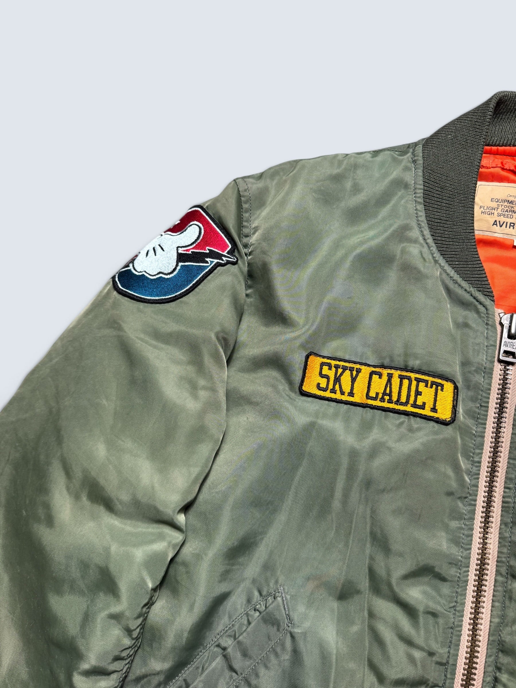 Jacket bomber flight Ma-1 limited edition Avirex LTD x Disney nose art Donald Duck Japan exclusive 90's - M