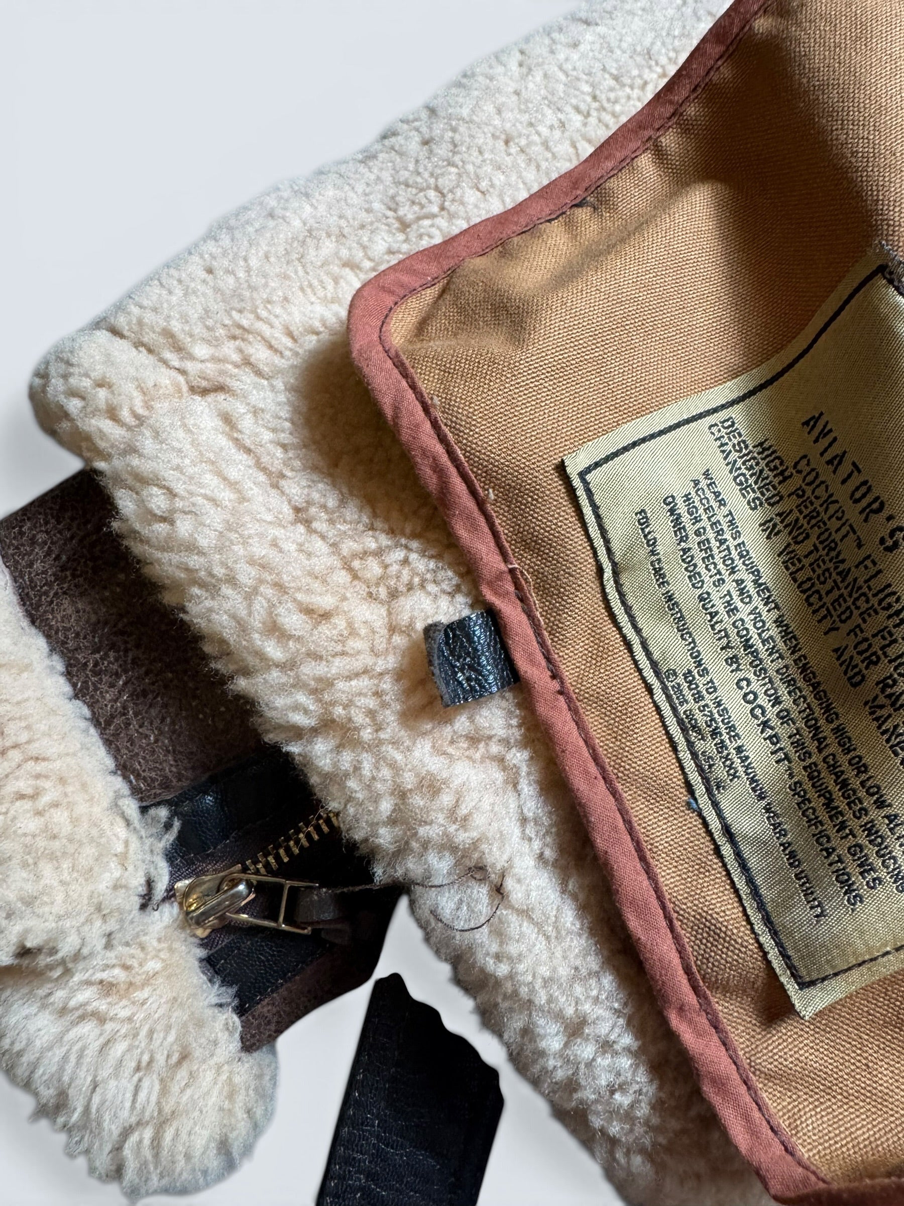 Jacket cuir flight shearling Irvin Cockpit made in USA RAF brown vintage 00’s - 40 (M/L)