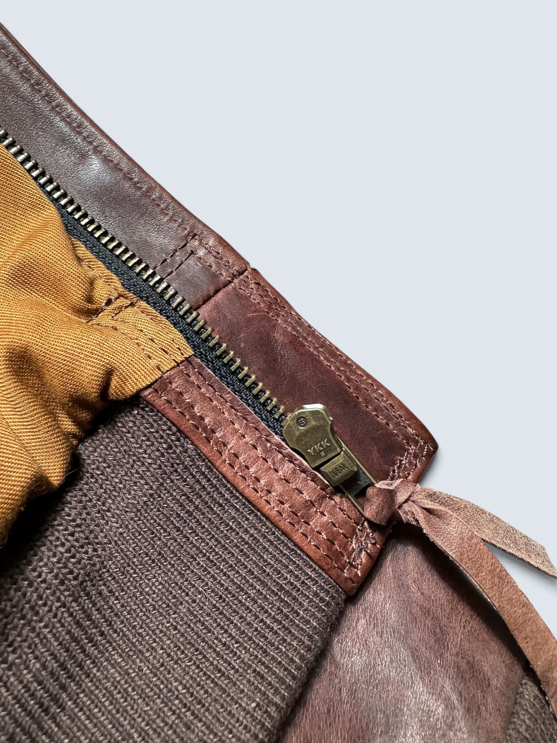Jacket cuir horsehide flight A-2 Curphey Leather Hell's Angels patch & nose art usaf brown - 42 (L)