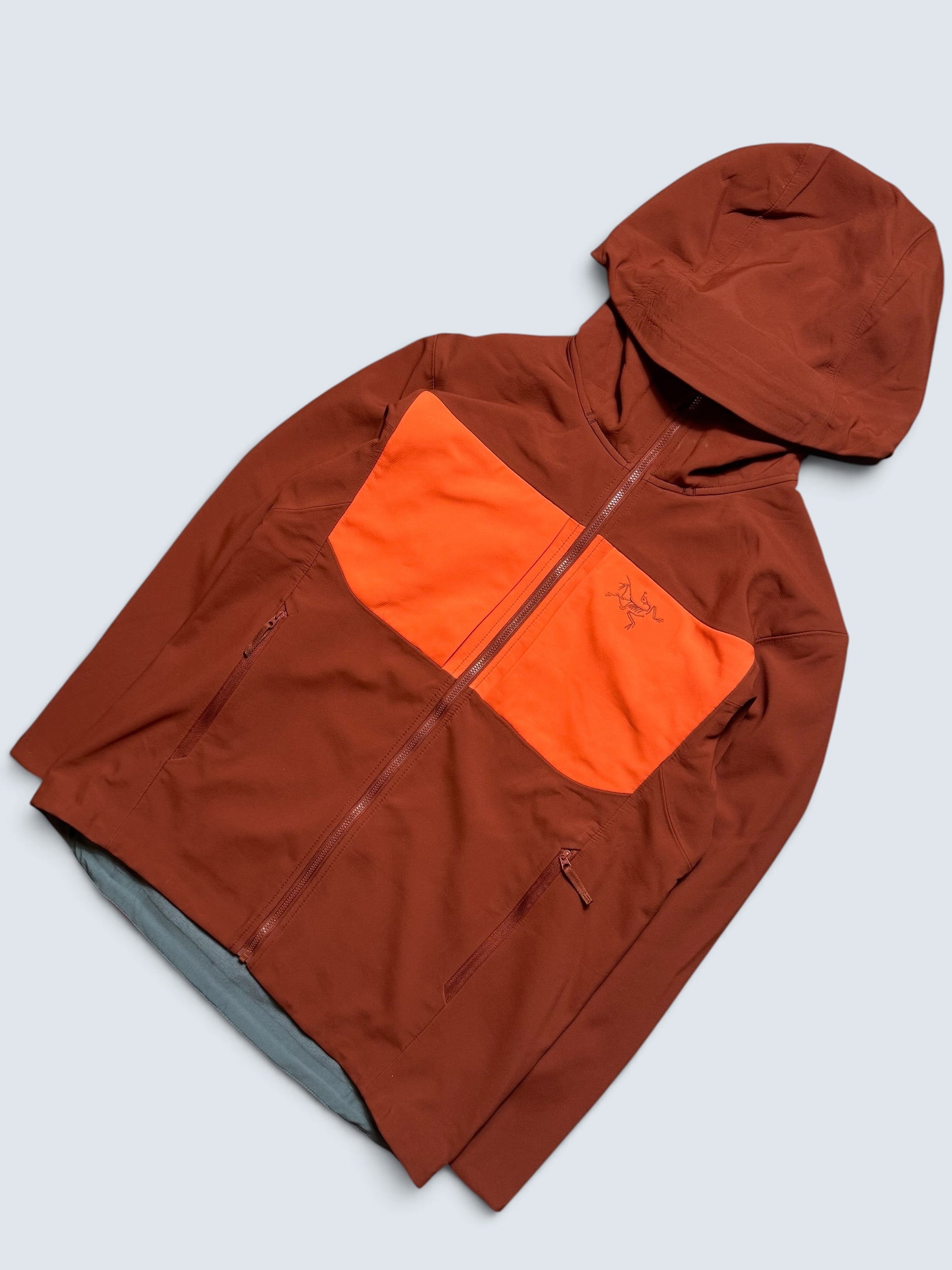Jacket polaire imperméable Arc’teryx Gamma MX Hoody logo brodé burgundy & orange 2023 - M