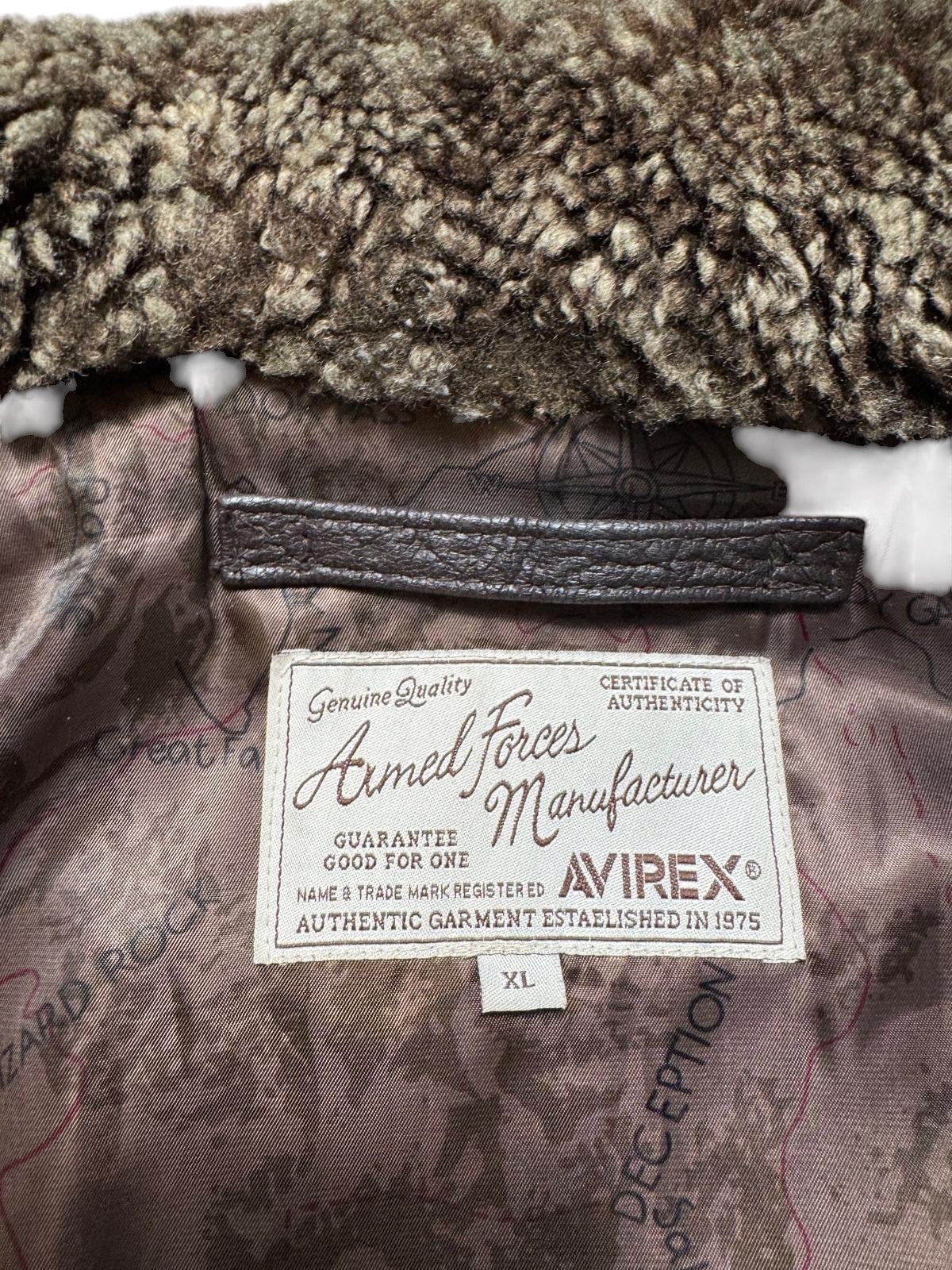 Jacket cuir cowhide flight G-1 Avirex Japan exclusive usn brown 00’s - L