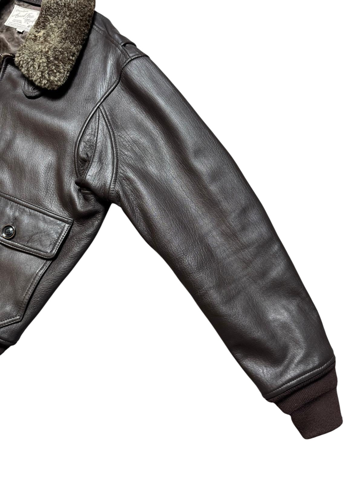 Jacket cuir cowhide flight G-1 Avirex Japan exclusive usn brown 00’s - L