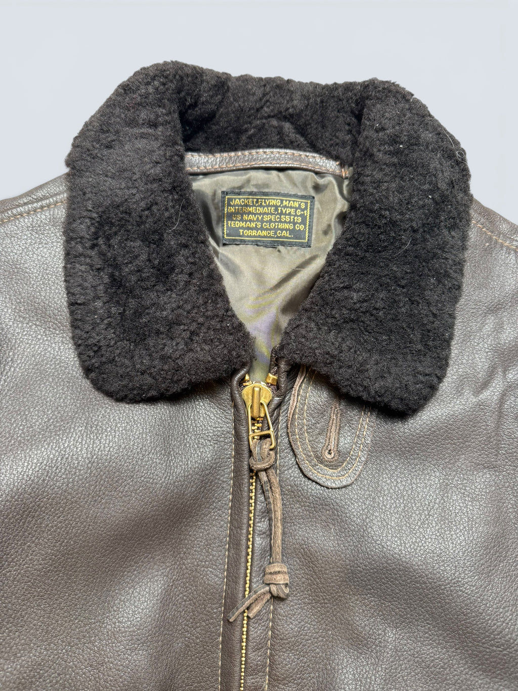 Jacket cuir flight Tedman Company G-1 usn made in Japan dark brown 00’s - S/M