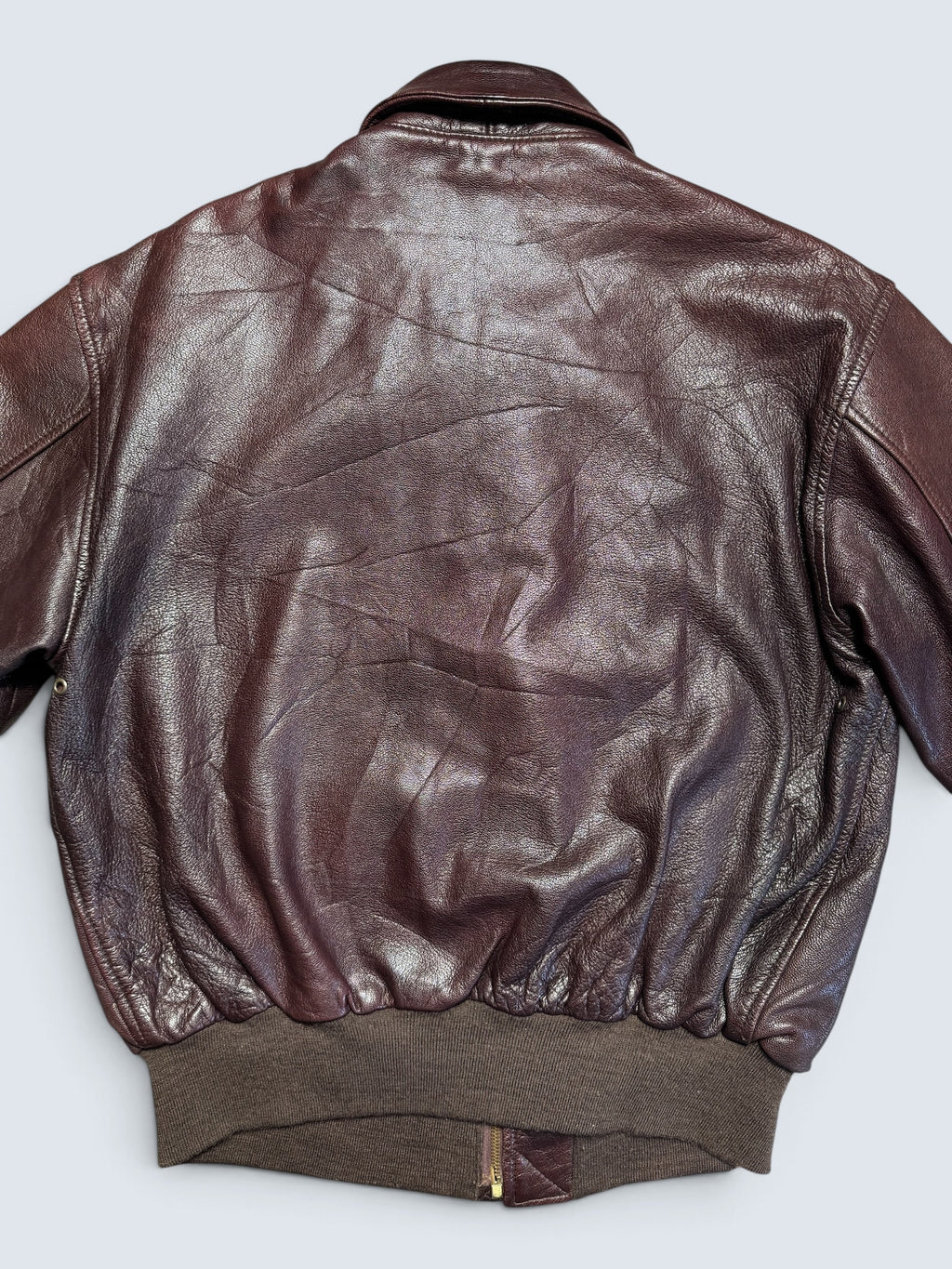 Jacket cuir goatskin flight A-2 Avirex made in USA usaf brown 70’s- 42 (L)