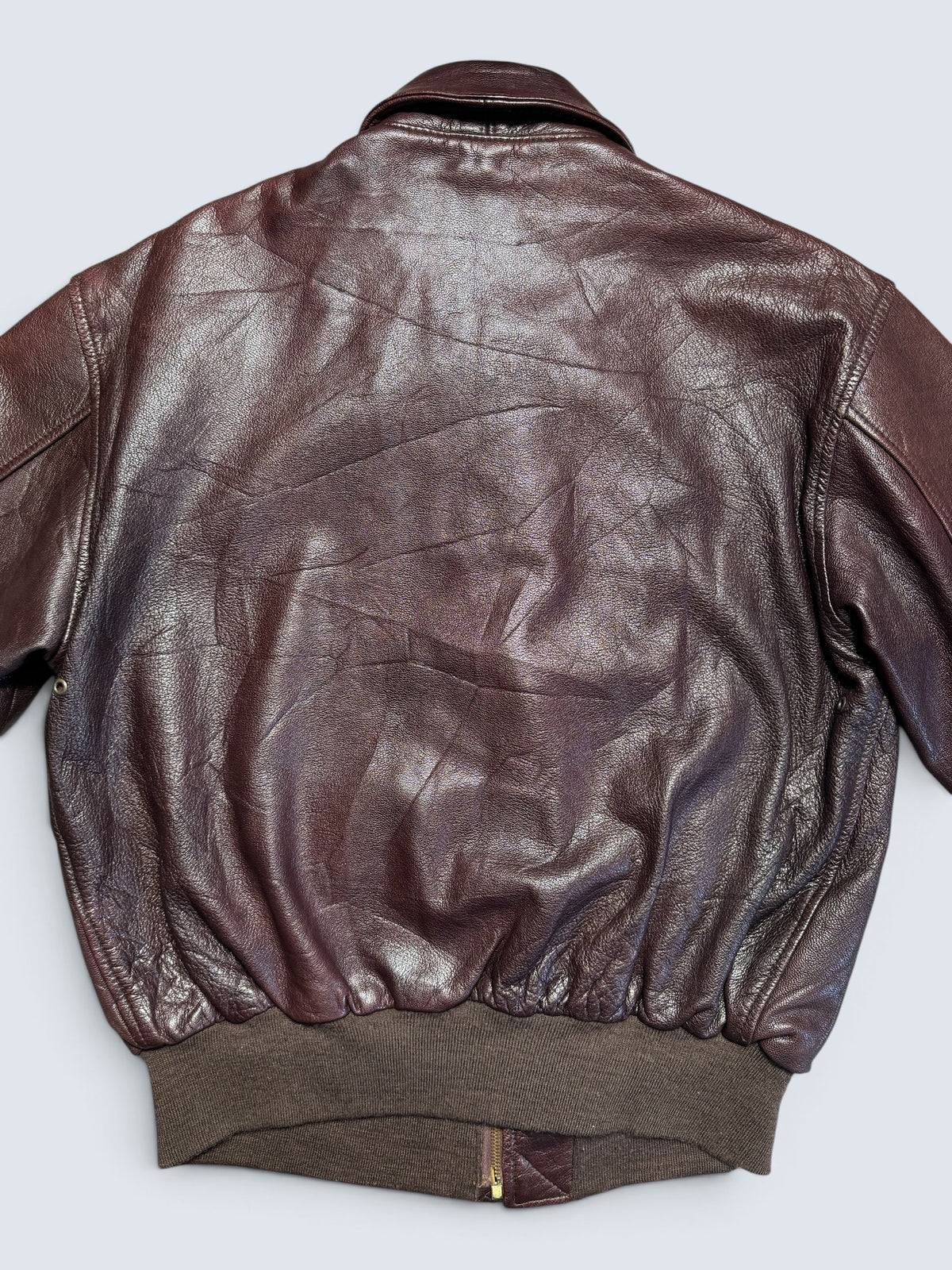 Jacket cuir goatskin flight A-2 Avirex made in USA usaf brown 70’s- 42 (L)