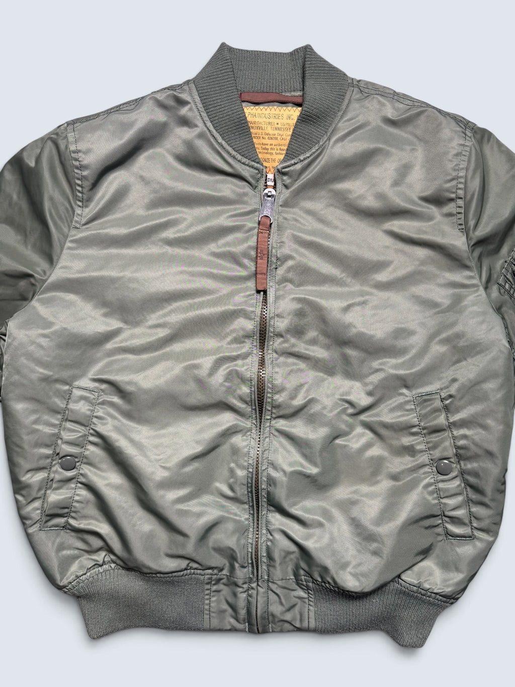 Jacket nylon bomber flight Ma-1 Alpha Industries usaf sage green - M
