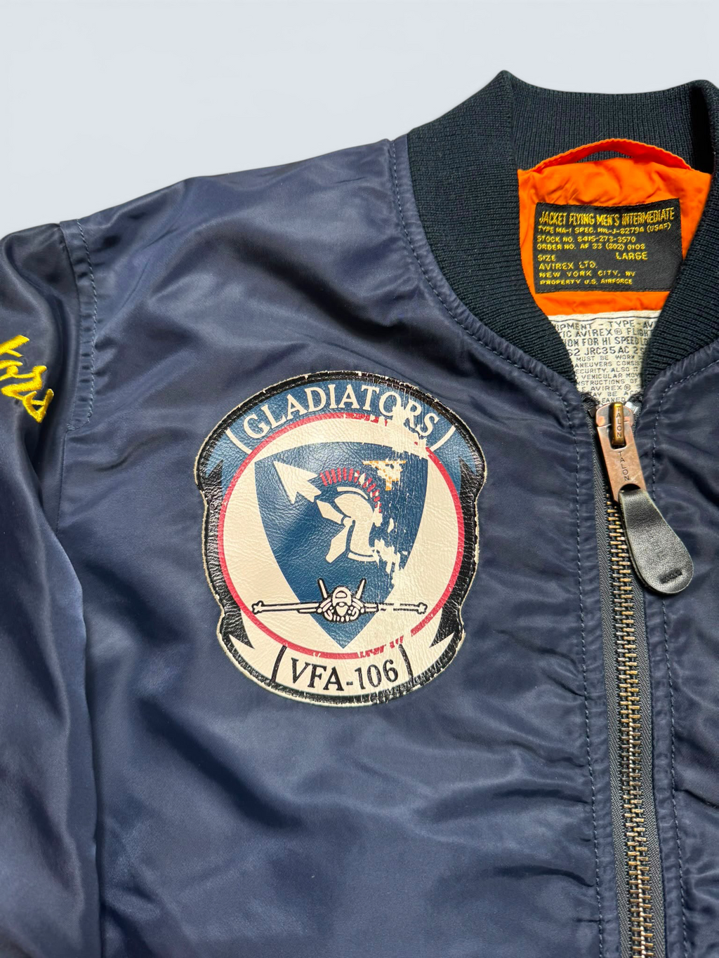 Jacket bomber flight ma-1 Avirex LTD vfa-106 gladiators full patch navy vintage 00’s - M