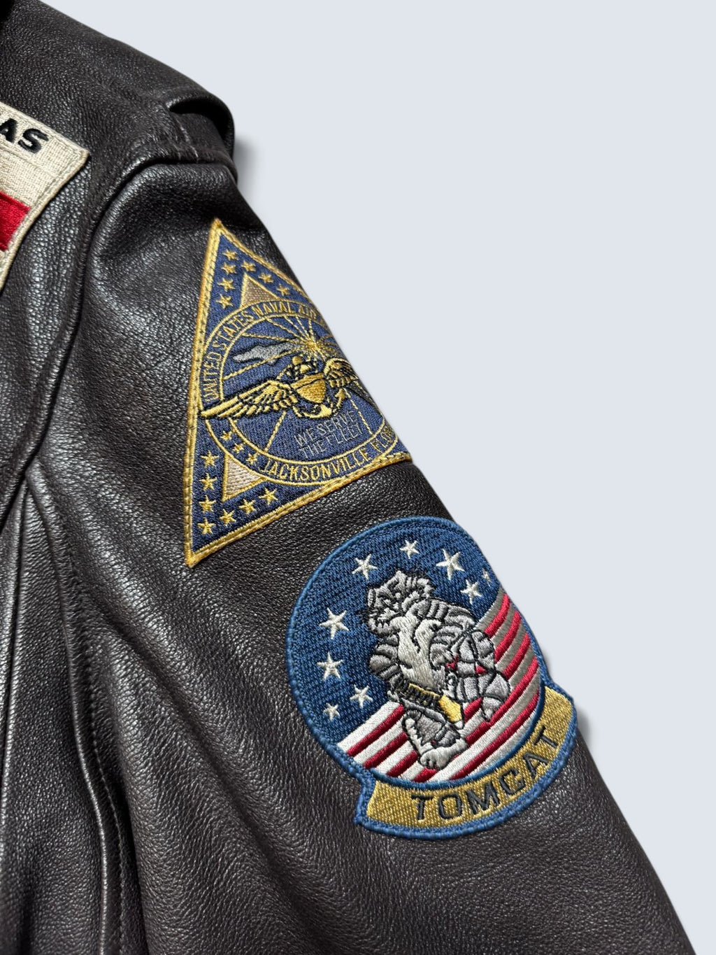 Jacket/veste cuir cowhide flight G-1 Avirex LTD Japan exclusive Top Gun usn full patch black - 44 (XL)