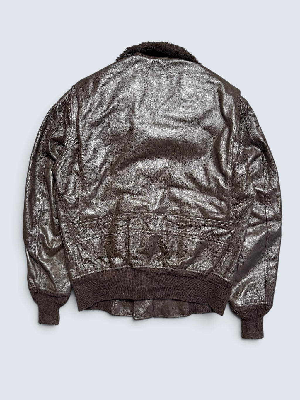 Jacket cuir cowhide flight G-1 Cooper made in USA usn black 80’s - 38 (M)