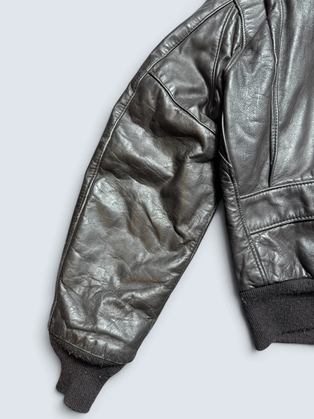 Jacket cuir cowhide flight bomber Schott NYC 674MS made in USA black 80’s - 44 (L)