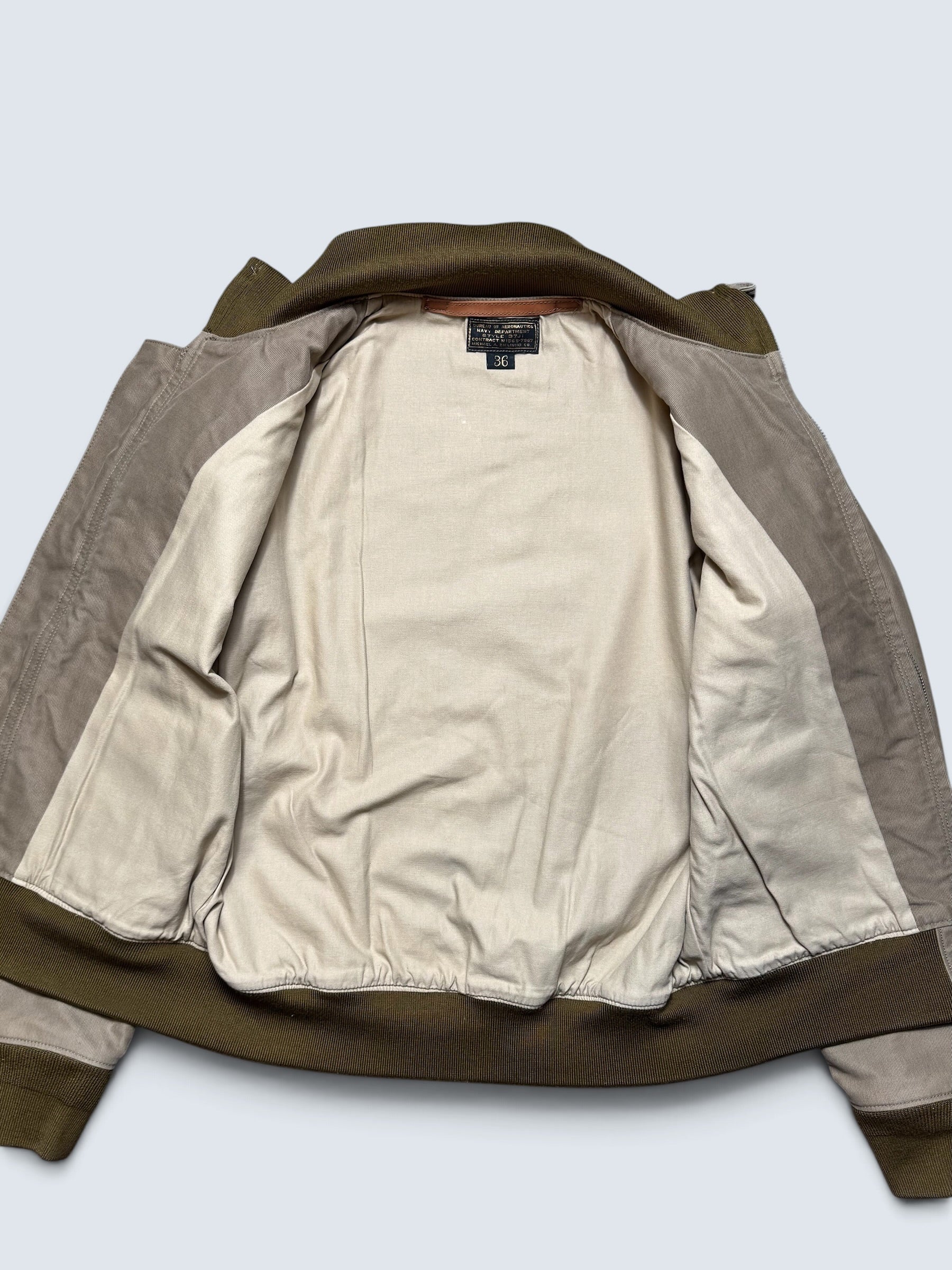 Jacket cotton Twill deck USN 37J1 The Real McCoy’s Japan Tan beige 2010’s - 36 (S)