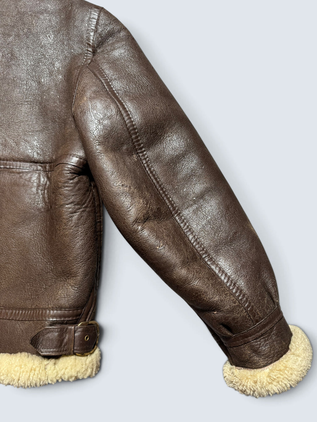 Jacket cuir flight shearling B-3 Covington made in USA usaf brown vintage 70’s - 42 (L)