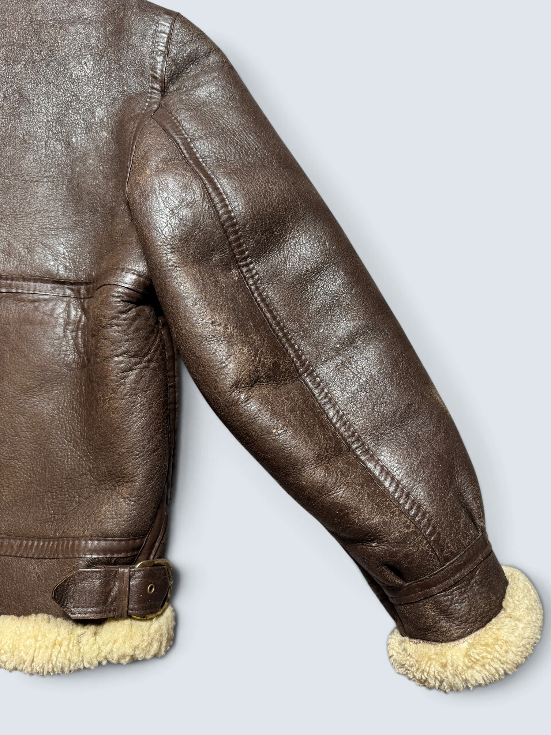 Jacket cuir flight shearling B-3 Covington made in USA usaf brown vintage 70’s - 42 (L)