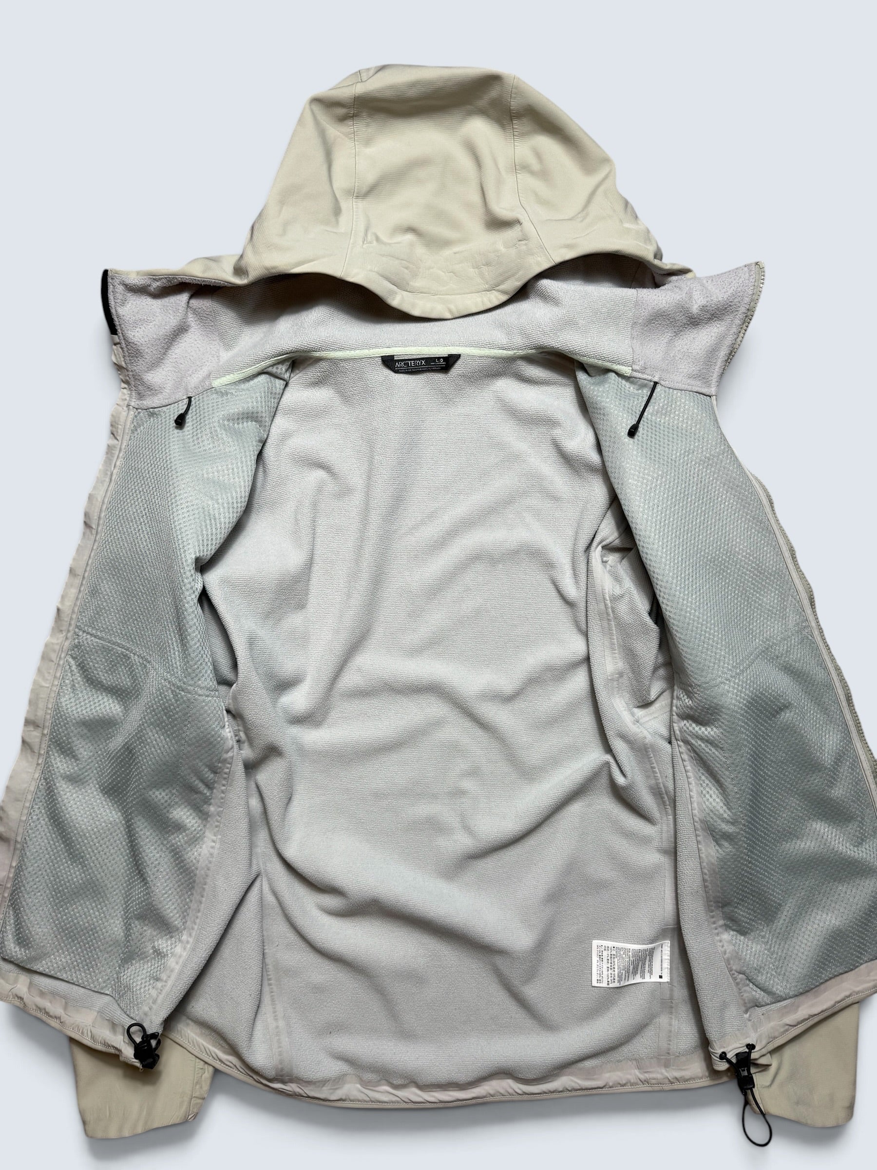 Jacket polaire imperméable Arc’teryx Gamma MX Hoody logo brodé cream 2021 - L