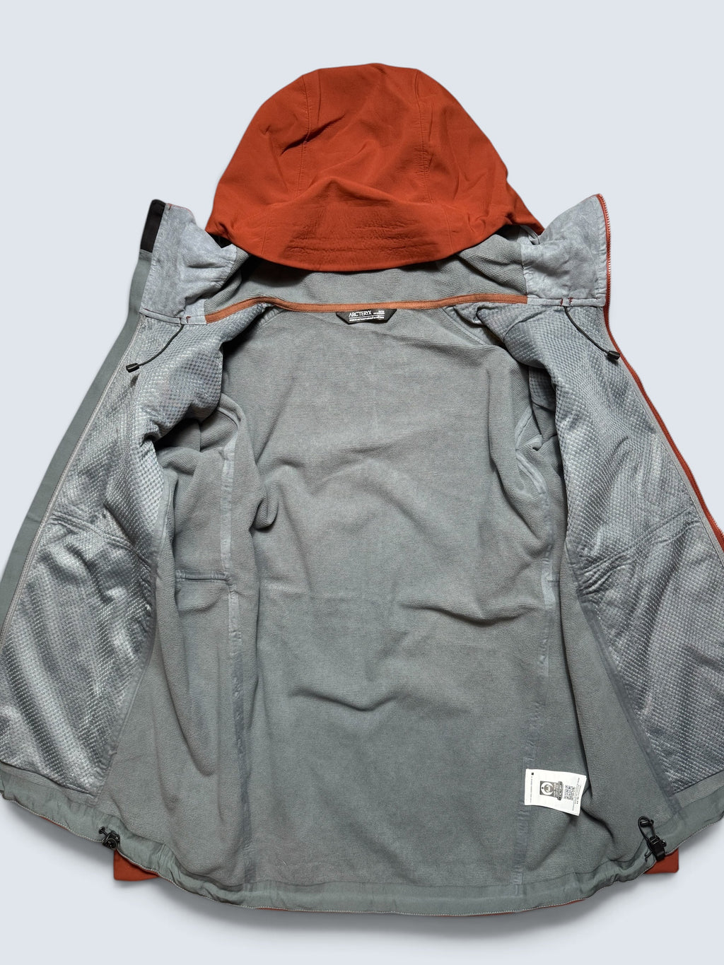 Jacket polaire imperméable Arc’teryx Gamma MX Hoody logo brodé burgundy & orange 2023 - M