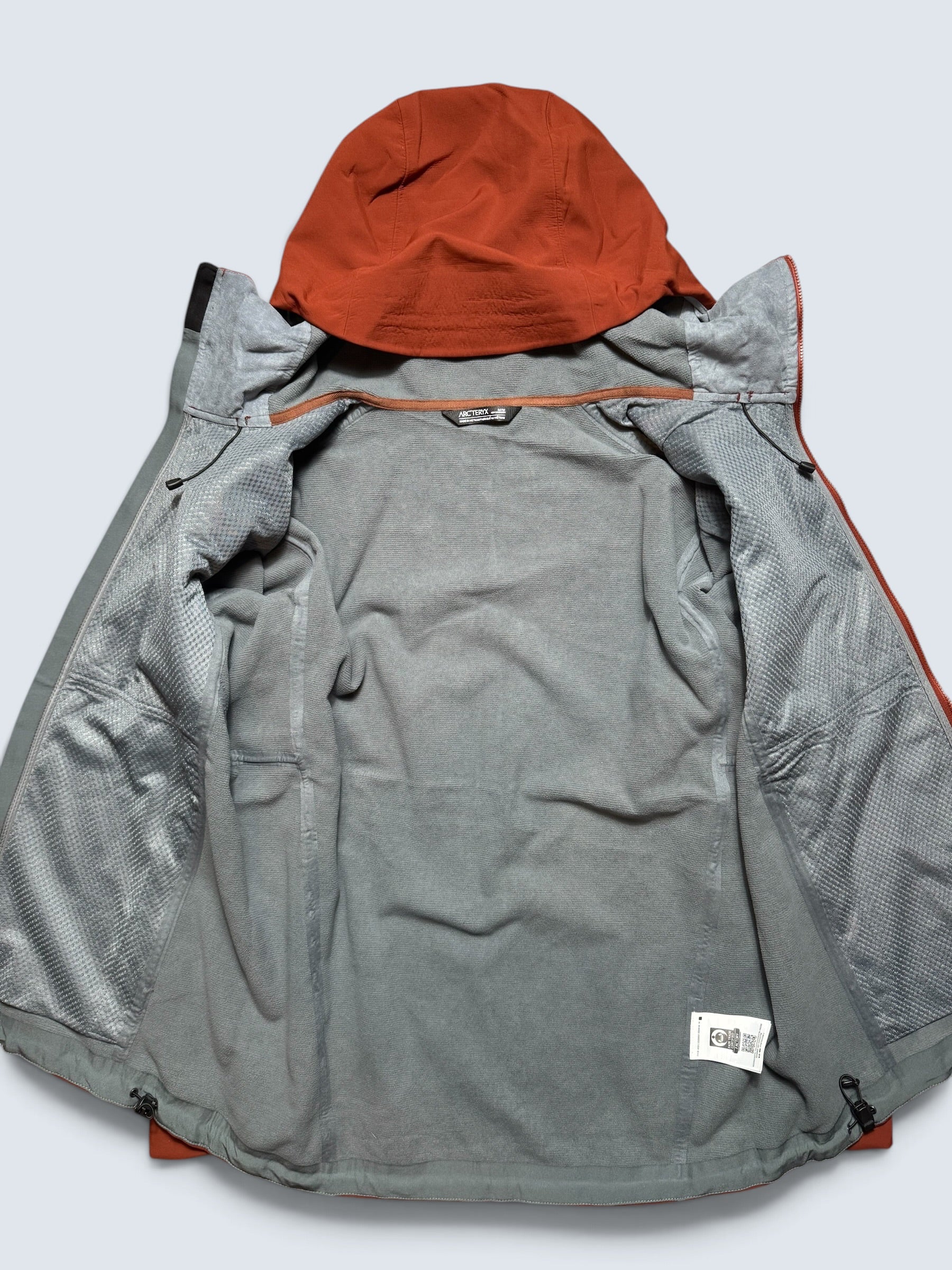 Jacket polaire imperméable Arc’teryx Gamma MX Hoody logo brodé burgundy & orange 2023 - M