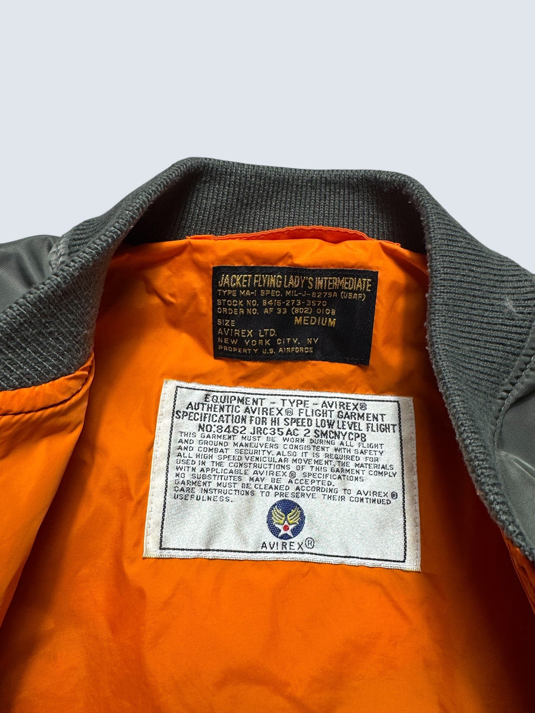 Jacket nylon bomber flight Ma-1 Avirex LTD Japan exclusive embroidery dragon 00's - S