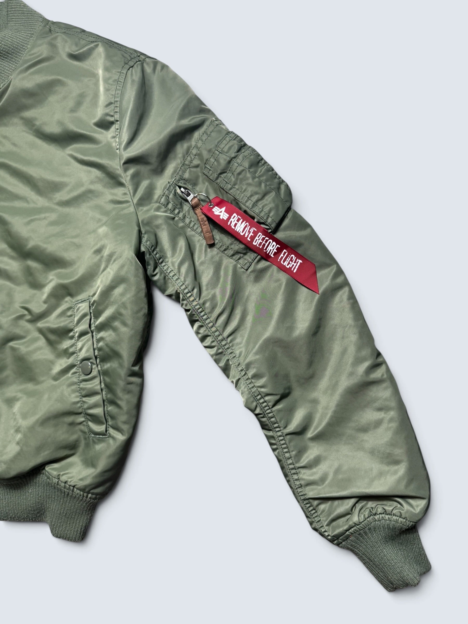Jacket nylon bomber flight Ma-1 Alpha Industries usaf sage green - M