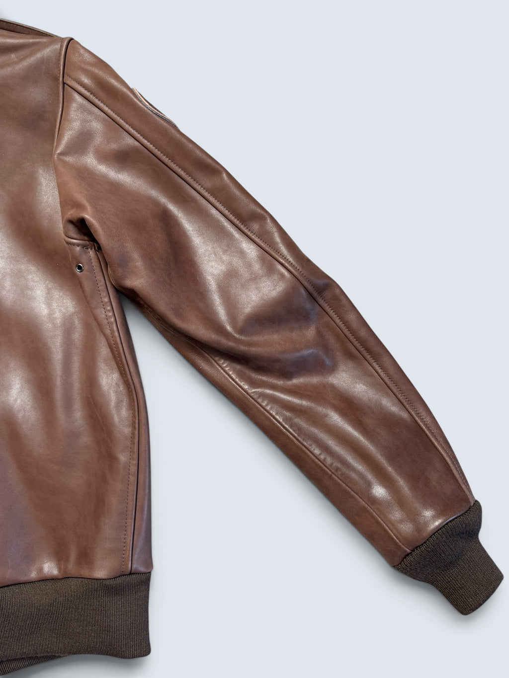 Jacket cuir cowhide flight A-2 Avirex LTD usaf flying tigers full patch brown - 38 (S/M)