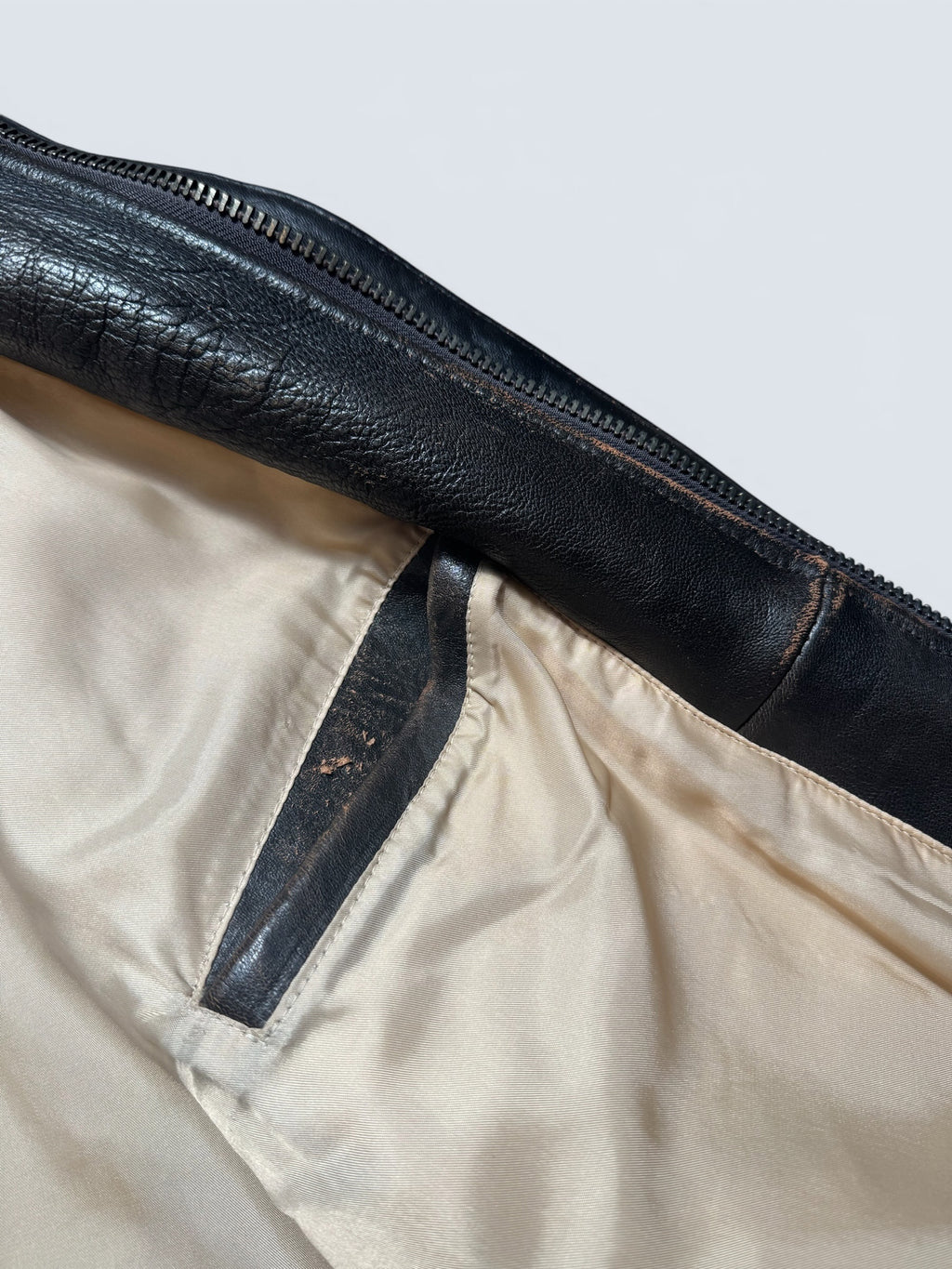 Jacket cuir flight A-2 Avirex usaf England 1941 nose art patch black 90’s - 2XL/3XL
